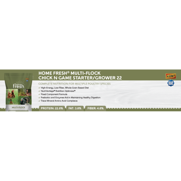 Home Fresh Multi-Flock Chick N Game Starter/Grower 22 Shelf Talker