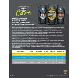 Sentinel Care Product Information Sheet – EAST