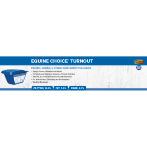 Equine Choice Turnout Shelf Talker