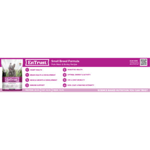 EnTrust Small Breed Formula Shelf Talker